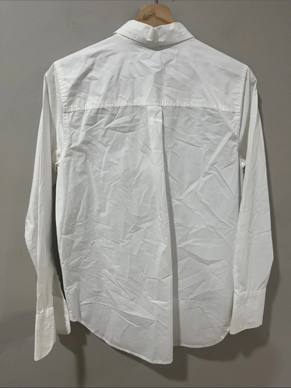 J. Crew White Button-Down Shirt with Navy Sequin Side Trim